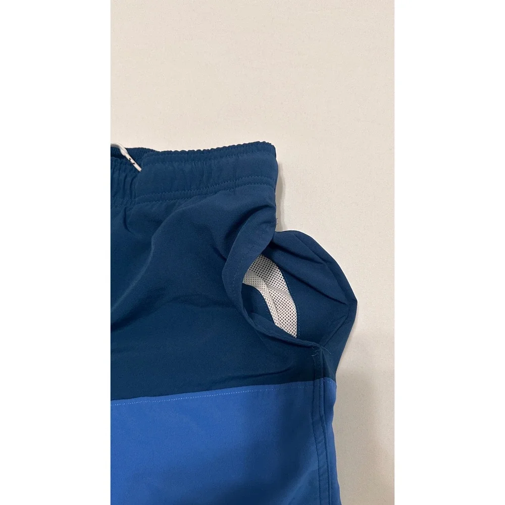 Under Armour Mens Blue Colorblock Swim Trunks Unlined Board Shorts Large